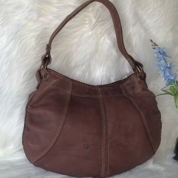 Lucky Brand •Vintage Inspired Brown Leather Bag - Picture 4 of 9